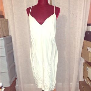 White fitted Tank top Dress